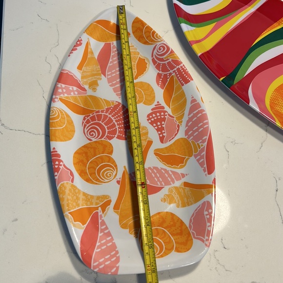 NWT set of plastic surfboard serving platters - set of 3 - Picture 3 of 4